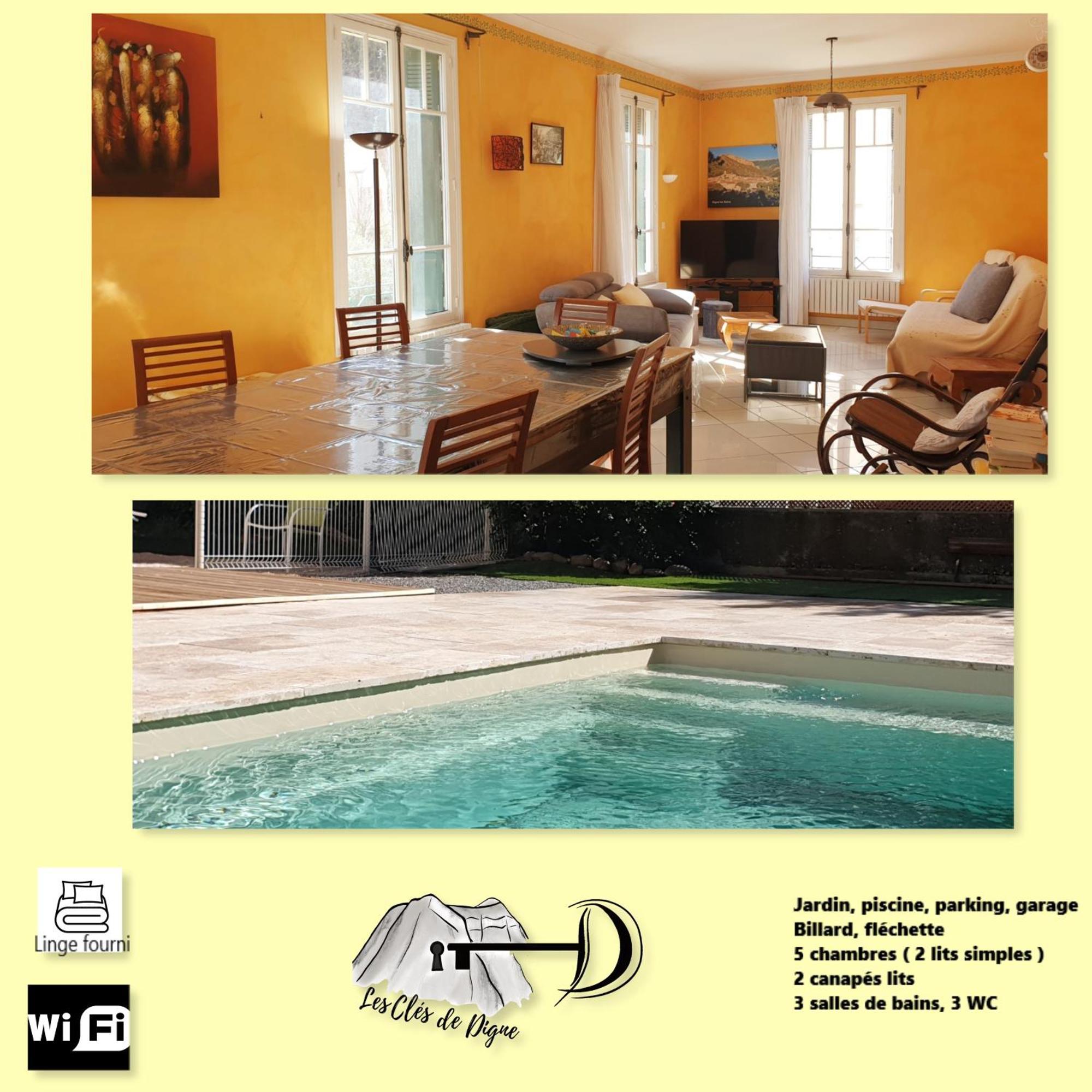 Tres Bel Appartement Avec Piscine Digne-les-Bains Dış mekan fotoğraf